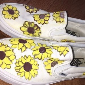 Sunflower painted vans